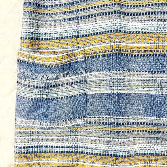 Anthropologie Akemi + Kin Tweed Fringe Dress Size 2 Shift Sleeveless Pockets - Picture 6 of 9